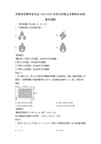 2024-2025学年吉林省吉林市永吉县九年级上学期期末考试数学试卷（解析版）