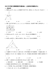 2025年中考复习浙教版数学专题训练---三角形的外接圆与外心