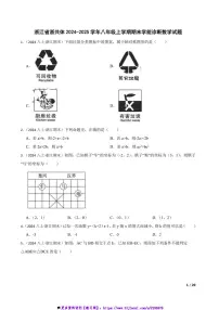 2024～2025学年浙江省浙共体八年级上期末学能诊断数学试卷