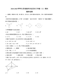 2024-2025学年江苏省扬州市仪征市八年级（上）期末数学试卷（含答案）