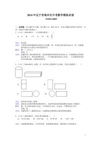 2024年辽宁省锦州市中考数学模拟试题（解析）