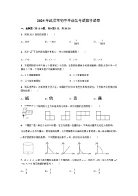 2024年武汉市中考数学模拟试卷及答案