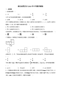 2024年武汉市中考数学模拟试题及答案