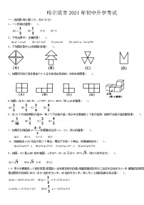 2024年哈尔滨市中考数学模拟及答案