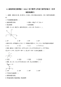 浙教版（2024）七年级下册（2024）1.1 直线的相交优秀课后练习题