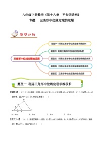 （人教版）数学八年级下册期末复习训练专题 三角形中位线定理的运用 （2份，原卷版+解析版）