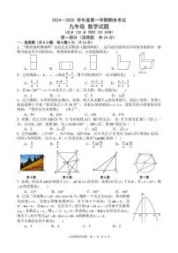 陕西省西安市高新区2024-2025学年上学期九年级期末 数学质量检测试题（PDF版）