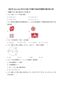 重庆市2024-2025学年九年级下学期开学适应性模拟考 数学练习卷（含解析）