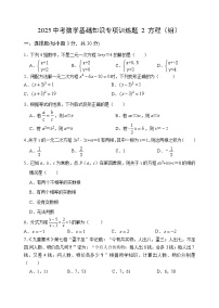 2025中考数学基础知识专项训练题2 方程（组）【含答案】