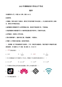2025年湖南省初中学业水平考试模拟数学试卷