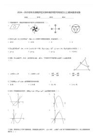 2024～2025学年天津南开区天津市南开翔宇学校初三(上)期末数学试卷(含解析)