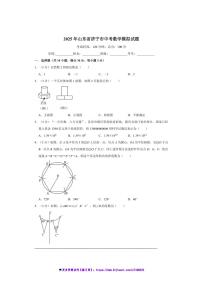2025年山东省济宁市中考数学模拟试卷(含详解)