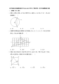 江苏省南京市鼓楼实验中学2024-2025学年九下数学第一次月考前模拟练习题【含答案】