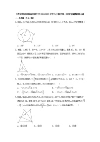 江苏省南京市致远初级中学2024-2025学年九下数学第一次月考前模拟练习题【含答案】