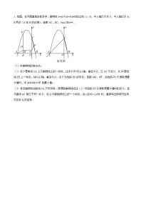 数学中考二次函数综合压轴专题训练参考地区：重庆市