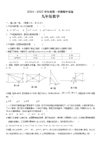 甘肃省白银市2025届九年级上学期期中考试数学试卷(含答案)
