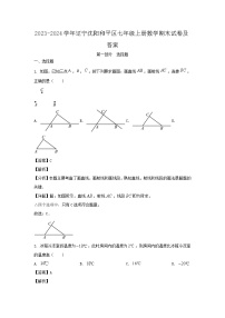 2023-2024学年辽宁沈阳和平区七年级上册数学期末试卷及答案