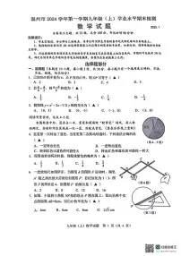 浙江省温州市2024-2025学年上学期期末统考九年级数学试卷
