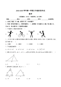 福建省厦门外国语学校2024-2025学年八年级上学期阶段考试数学试卷(含解析)