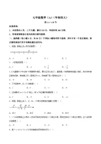 河南省驻马店市泌阳县光亚学校、致远学校2024-2025学年七年级上学期10月月考数学试卷(含解析)