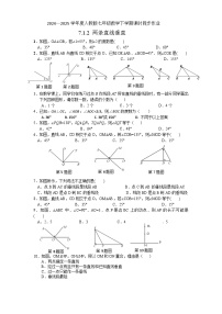 七年级下册（2024）7.1.2 两条直线垂直课时作业