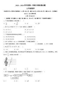 四川省内江市资中县2024届九年级上学期期中考试数学试卷(含答案)