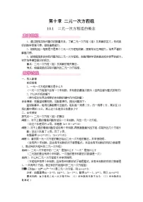 人教版（2024）七年级下册（2024）10.1 二元一次方程组的概念教学设计