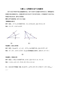 2024年中考数学几何模型归纳训练(通用版)专题12全等模型-角平分线模型(原卷版+解析)