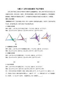 2024年中考数学几何模型归纳训练(通用版)专题15全等与相似模型-手拉手模型(原卷版+解析)