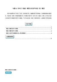 2025年中考数学几何模型归纳训练(全国通用)专题01双中点(线段)模型与双角平分线(角)模型解读与提分精练(原卷版+解析)