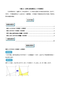 2025年中考数学复习(全国通用)专题23全等与相似模型之十字架模型解读与提分精练(原卷版+解析)