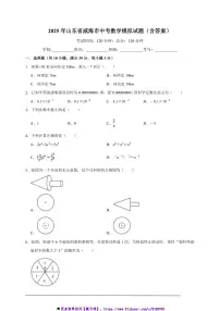 2025年山东省威海市中考数学模拟试卷(含答案)