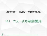 人教版（2024）七年级下册（2024）10.1 二元一次方程组的概念图文课件ppt