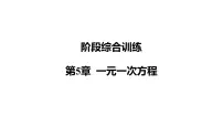 第5章 一元一次方程 阶段综合训练课件 2024-2025学年华东师大版数学七年级下册