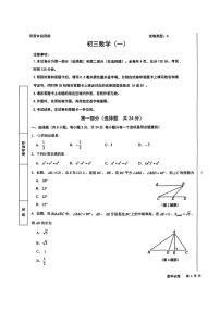 陕西省西安市交通大学附属中学2024-2025学年九年级下学期+中考一模数学试题