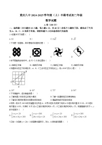 重庆市第八中学校2024-2025学年八年级上学期期中考试数学试卷(含答案)