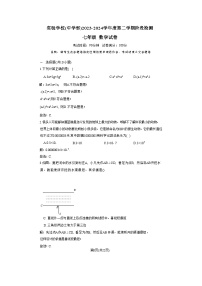 广东省深圳实验学校2023-2024学年七年级下学期期中阶段检测数学试卷(含解析)