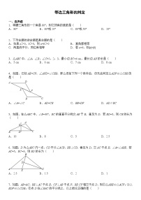 北师大版（2024）八年级下册第一章 三角形的证明1 等腰三角形第4课时课后测评