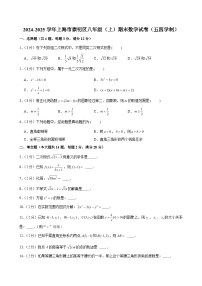 2024-2025学年上海市崇明区八年级（上）期末数学试卷（五四学制） （含解析）