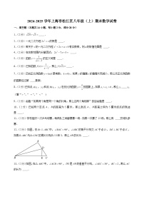 2024-2025学年上海市松江区八年级（上）期末数学试卷 （含解析）