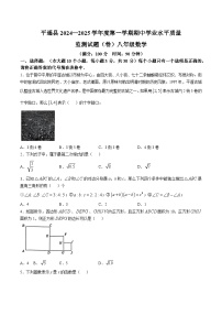 山西省晋中市平遥县2024-2025学年八年级上学期11月期中考试数学试卷(含答案)