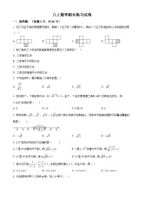 河北省石家庄市第四十中学2022-2023学年八年级上学期期末考试数学试卷（含答案与解析）