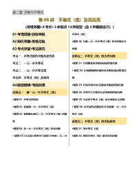 第8讲 不等式(组)及其应用-2025年中考数学一轮复习讲义及试题（含答案）