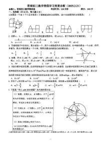 2025北京十一学校初三（下）开学考数学试卷（无答案）