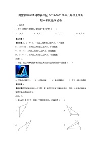 内蒙古呼和浩特市赛罕区2024-2025学年八年级(上)期中考试数学试卷（解析版）
