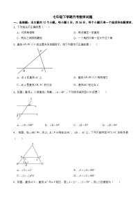 四川省绵阳市2025年七年级下学期月考数学试题含答案