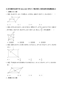 江苏无锡市东林中学2024-2025学年八下数学第3周阶段性训练模拟练习【含答案】