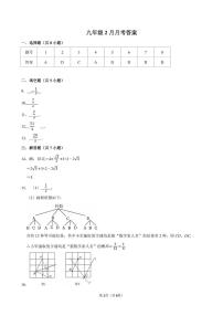 深圳龙华实验学校2024-2025学年九年级下学期2月月考数学试卷+答案
