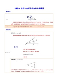 中考数学难点突破与经典模型精讲练(全国通用)专题08全等三角形中的角平分线模型(原卷版+解析)