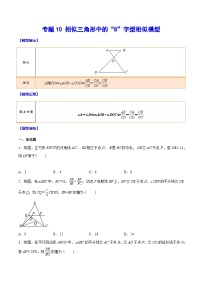 中考数学难点突破与经典模型精讲练(全国通用)专题10相似三角形中的“8”字型相似模型(原卷版+解析)